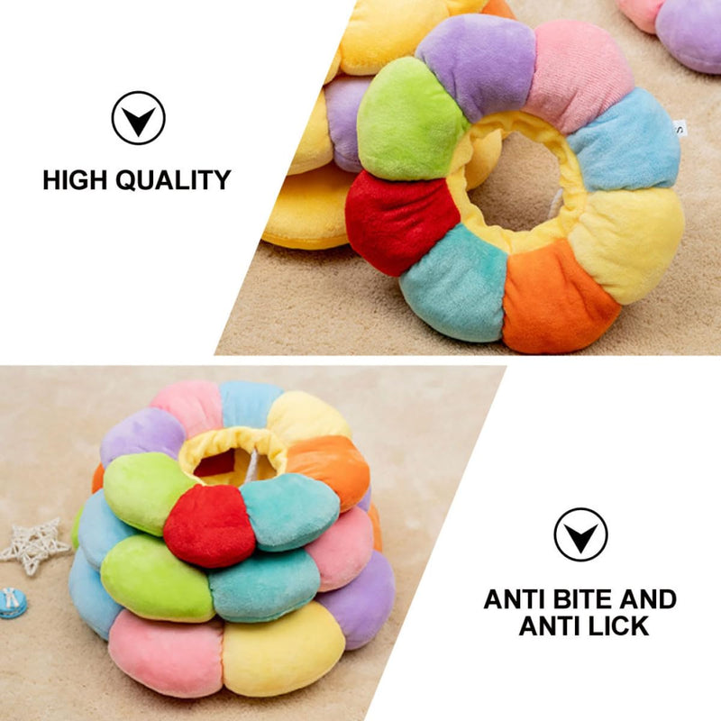 SHINEOFI Sunflower-Shaped Wound Healing Collar for Pets, Made of Washable PP Cotton Material, Scratch-Resistant, Lightweight and Easy to Take Off, for Fun Party Days