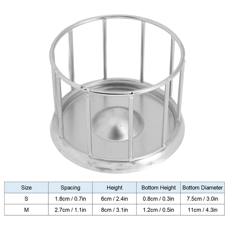 Zerodis Reptile Stainless Steel Food Dish, Pet Round Railing Shape Tortoise Dish Water Tray Dish Water Tray for Home Vivarium Pet Store Lizard Turtle Chameleon Reptiles Medium - PawsPlanet Australia