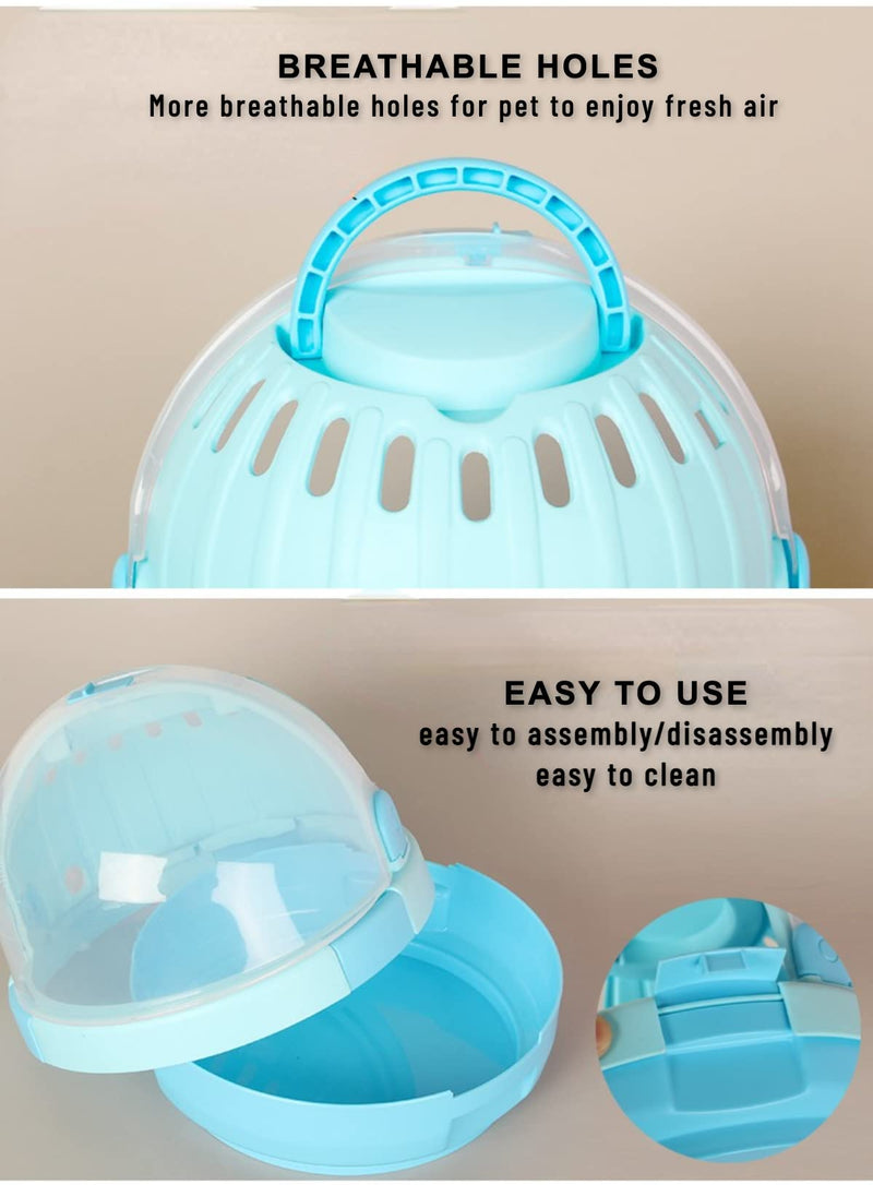 Bird Carrier with Handle - Parrot Carrier Lightweight Portable Pets Suitcase Transparent Breathable Cage for Small and Medium Birds Parrots Parakeet Cockatiels Conure Birds Accessories (Blue Haze) Blue Haze - PawsPlanet Australia