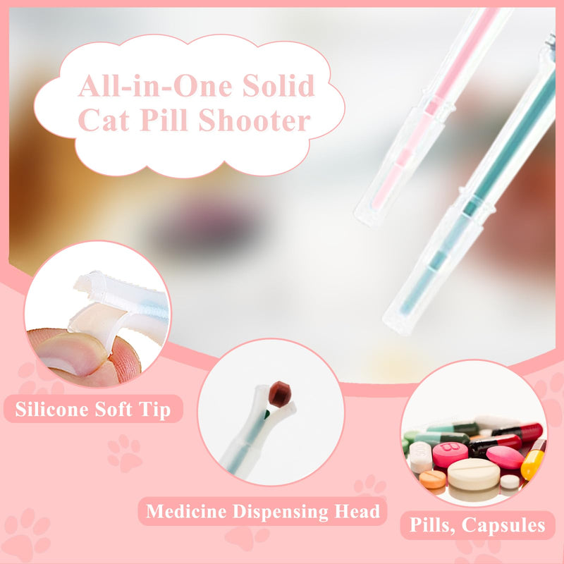 4-in-1 Set Cat Pill Shooter Dog Pill Shooter, Liquid Medicine Dispenser and Pet Pill Crusher and Cutter, Feed Pills, Water and Milk, Reusable for Puppies and Kittens(Piller+ Cutter+ Grinder) - PawsPlanet Australia