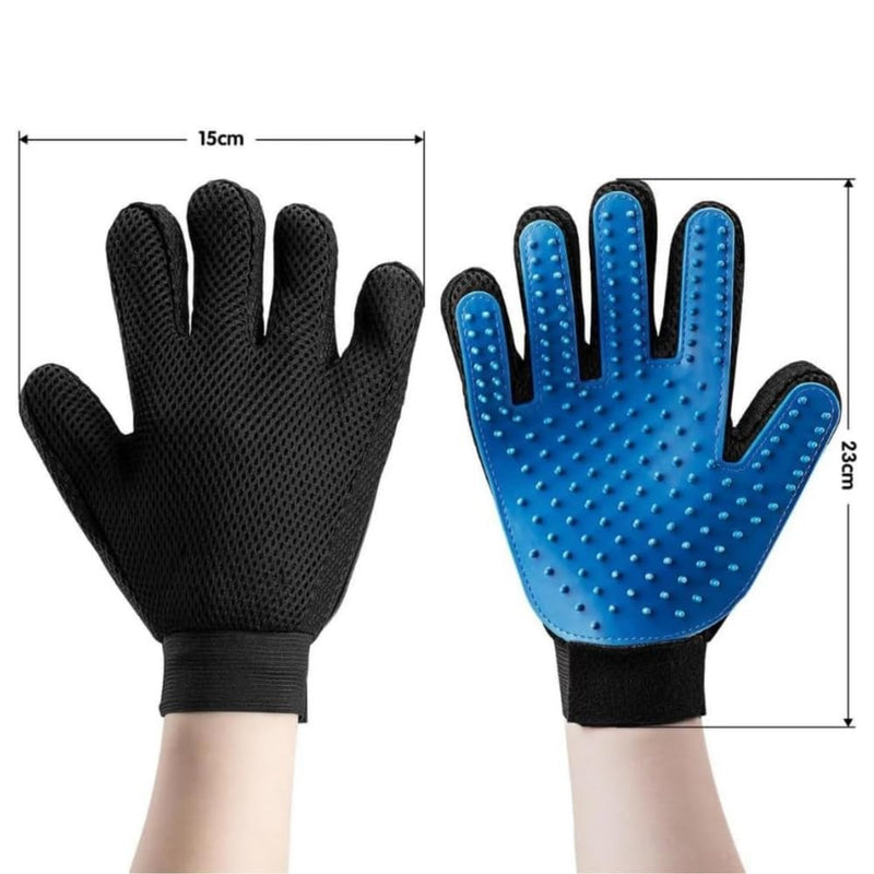 2PCS Dog Grooming Brush Set | Pet Bath Hair Remover Glove with Adjustable Ring Handle for Short & Long Hair Bath brush & hair remover - PawsPlanet Australia