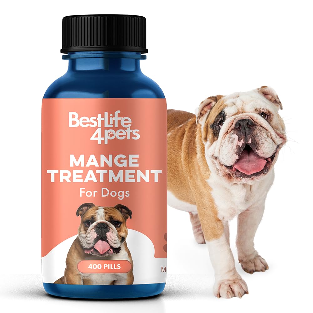 Demodectic Mange Relief for Dogs - All Natural Healthy Coat and Itch Relief for Puppy Mange, Canine Scabies and Walking Dandruff on Skin Pills Pack of 1