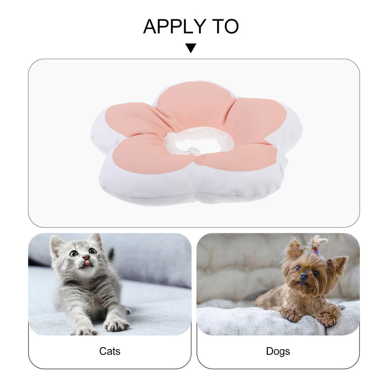 Lurrose Flower-Shaped Recovery Collar for Pets, Cat Protective Collar Made of PP Cotton, Waterproof, Leak-Proof Collar for Recovery Phase After Injuries, Suitable for Cats