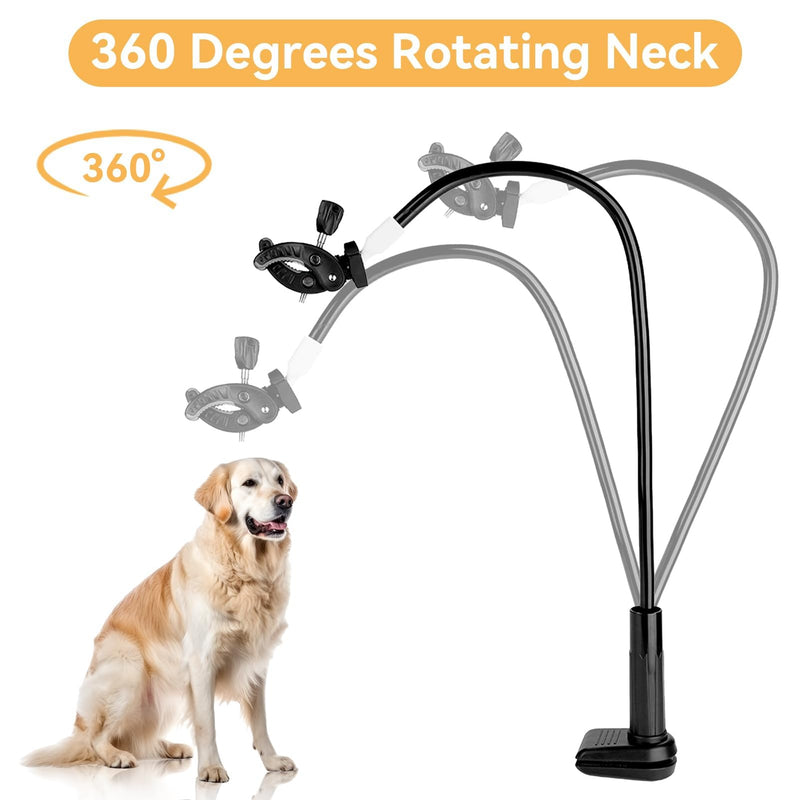 78x8x5.5cm/30.7x3.1x2.2in Dog Hair Dryer Holder, Pets Grooming Table Hair Dryer Holder, 360 Degree Rotating Lazy Blow Dryers Hands Free Stand with Adjustable Clamp for Pet Dog Cat Grooming