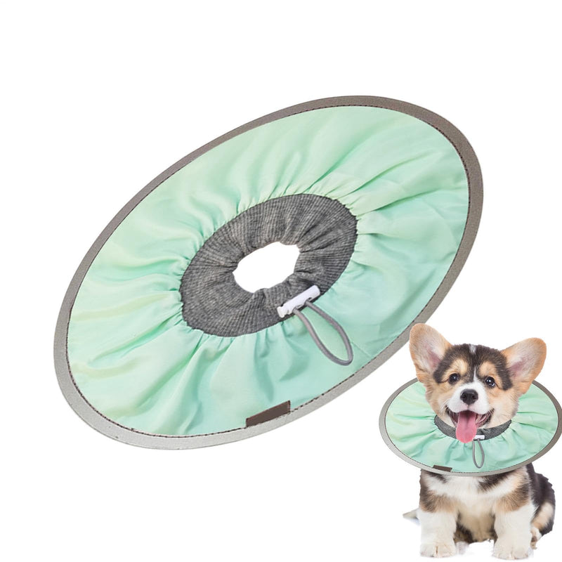 Soft Cat/Dog Recovery Collar - Adjustable Recovery Collar for Cats - Protective Collar for Dogs, Kittens and Puppies for Wound Care Light Green M