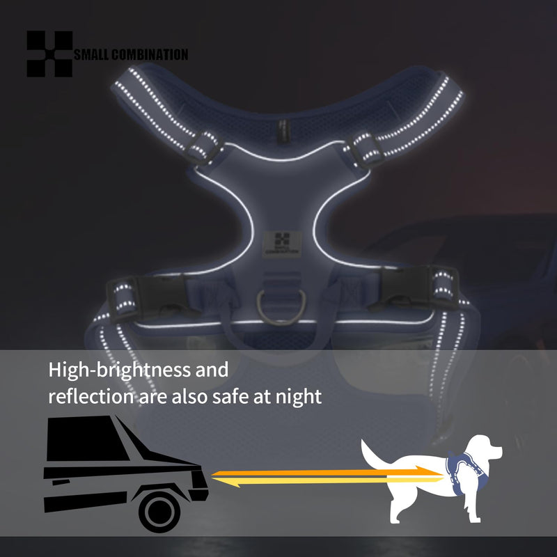 Lavender Purple Dog Harness | Heavy-Duty Reflective & Breathable Mesh | Adjustable 4-Point Control for XS-XL Dogs | No-Pull Step-in Design (S) S - PawsPlanet Australia