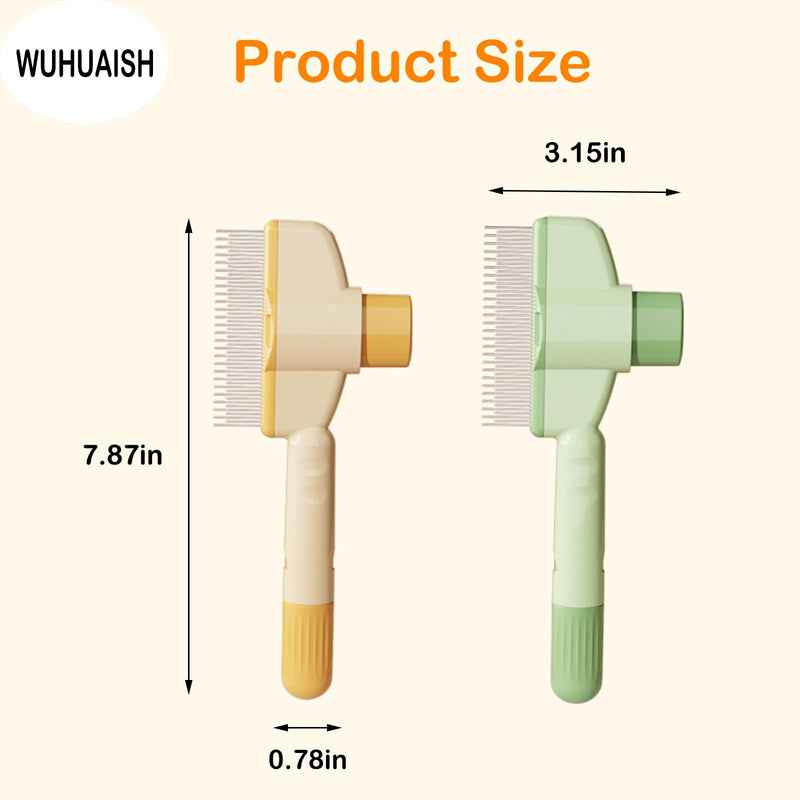 Pet Grooming Brush, brush for dogs, cat fur brush, used for shedding and removing stray hairs for cats and dogs, long-haired cats and dogs, short-haired cats and dogs are suitable. (01 Green) 01 Green - PawsPlanet Australia