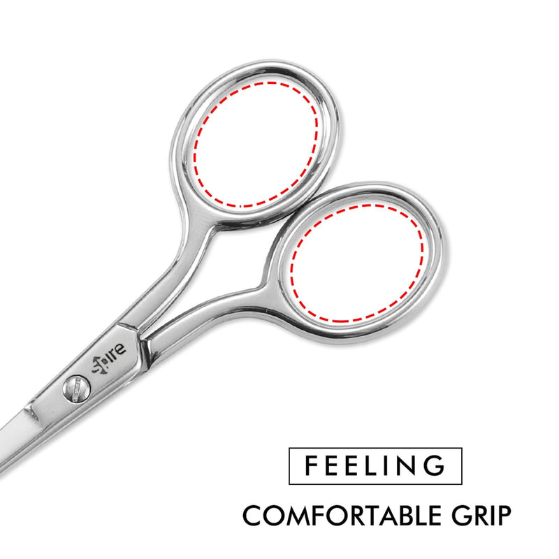 Baby Nail Scissors with Rounded Probe Tip Curved - Stainless Steel 4.5" Good for Dogs and Cats whiskers - PawsPlanet Australia