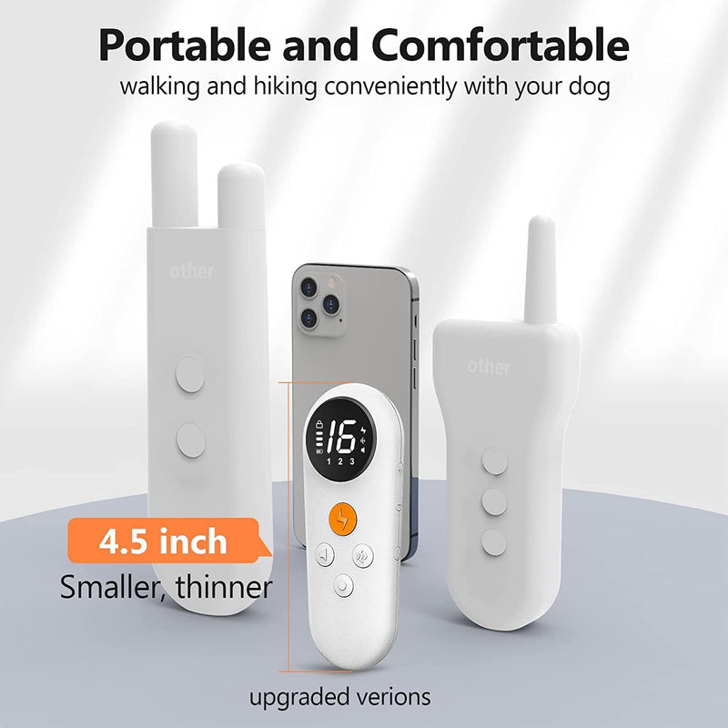 Extra Small Size Dog Training Collar with Remote for Small Dogs 5-15lbs and Puppies with Shock - Waterproof & 1000 Ft Range White - PawsPlanet Australia