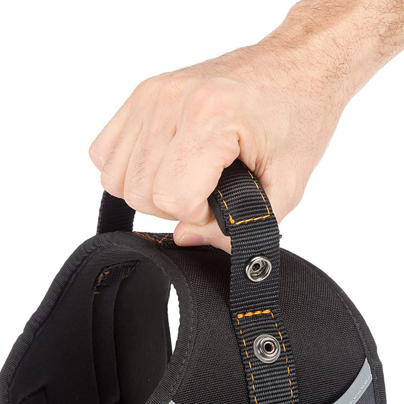Ferplast Dog Harness HERCULES SMALL, Adjustable, Padded, Resistant, Scratchproof, Visible in the Dark, with Handle Black