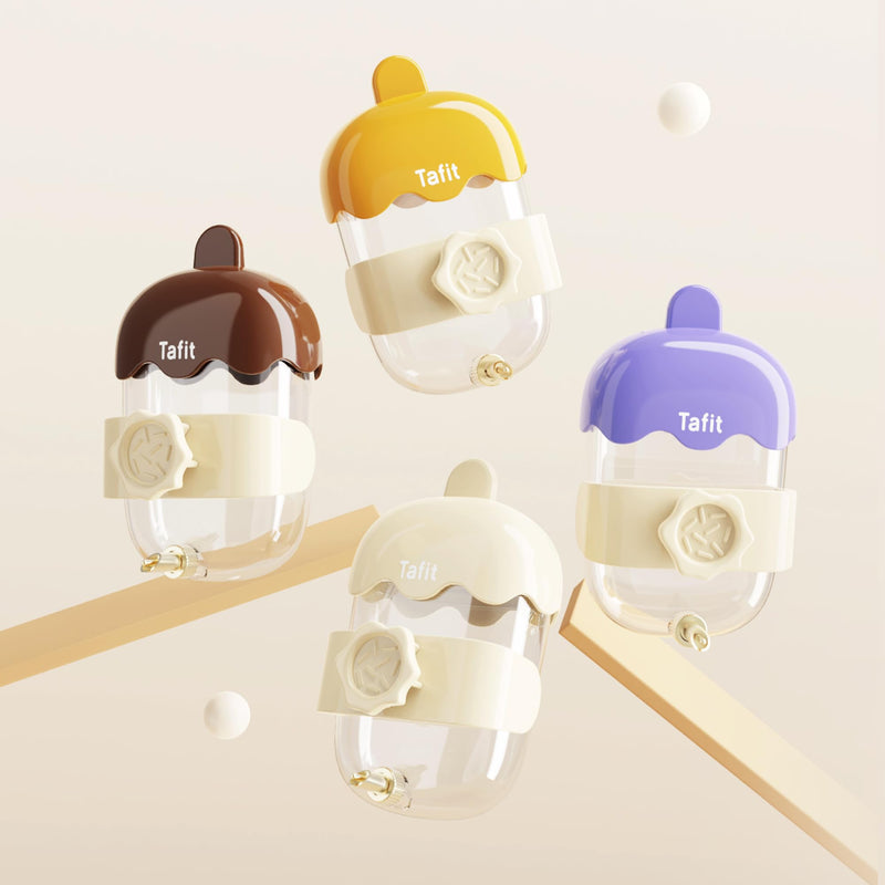 Leak-Proof & Chew-Proof Hanging Water Dispenser for Birds, Chinchillas, Guinea Pigs, Ferrets, Rats, Rabbits, Bunnies, Parrots, and Other Small Animals - Beige, 12oz - PawsPlanet Australia