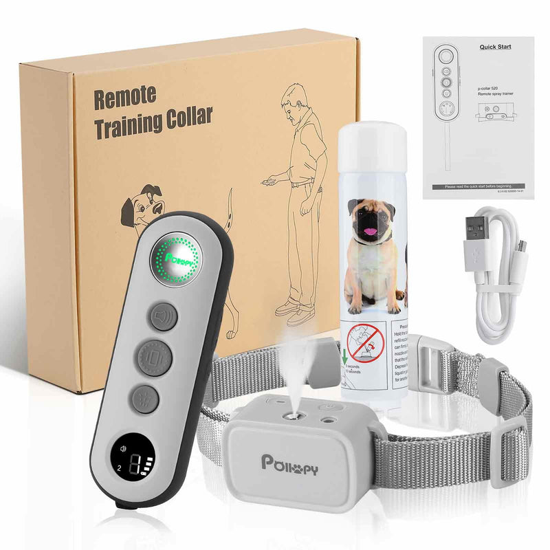 Citronella Dog Training Collar with Remote【Can't Work Automatically】,3 Modes & 3 Spray Levels, Spray/Vibration/Beep, Humane Citronella Dog Collar,1000ft Range No Shock Rechargeable Spray Dog Collar - PawsPlanet Australia