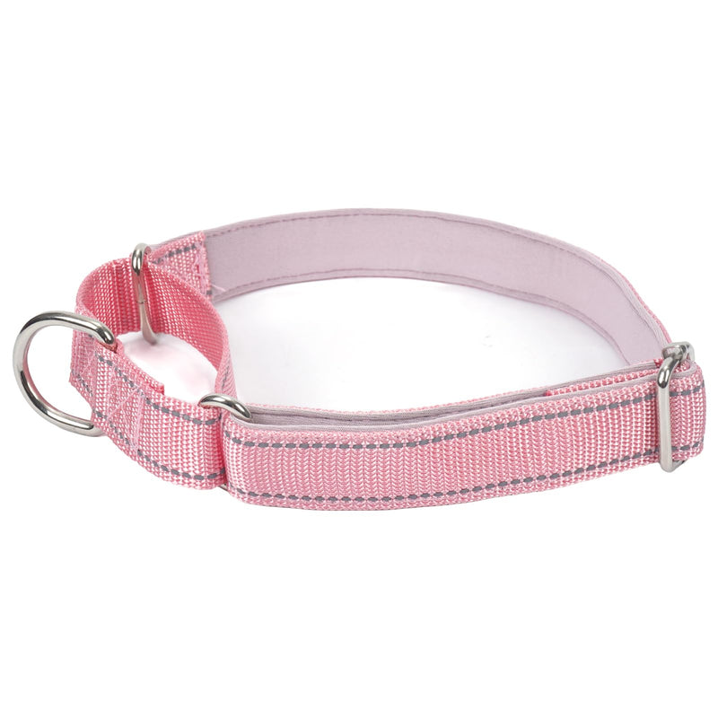 SGODA Martingale Dog Collar, Reflective Nylon Padded Dog Training Collars for Medium Dogs, Pink M Medium(Neck: 14"-18") - PawsPlanet Australia