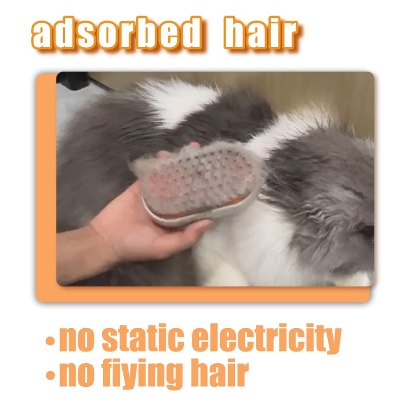 Steam Brush for Cats Dog Steam Brush,3 in 1 Pet Grooming Comb for Shedding,1PCS Cream color - PawsPlanet Australia