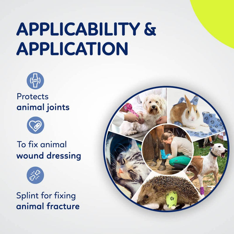 WePet Pet Wrap, Self-Adhesive Non-Woven Bandage, Emergency Cohesive Gauze, for Dogs, Cats, Horse, Birds, Wounds, Wrist Healing, Ankle Sprain, 2 Inch, 12 Rolls 2 Inch (Pack of 12) Claw A - PawsPlanet Australia