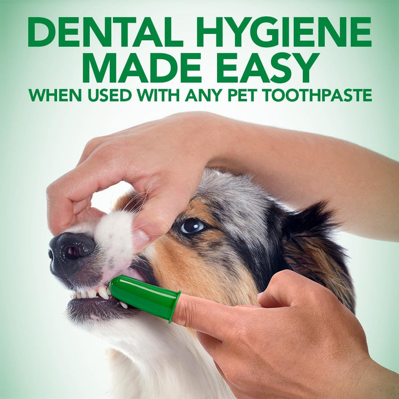 Vet's Best Vet’s Best Dog Toothbrush | Easy Teeth Cleaning for Dog Dental Care, Perfect for Dogs and Cats | Comes With 10 Soft Finger Brushes Per Pack - PawsPlanet Australia