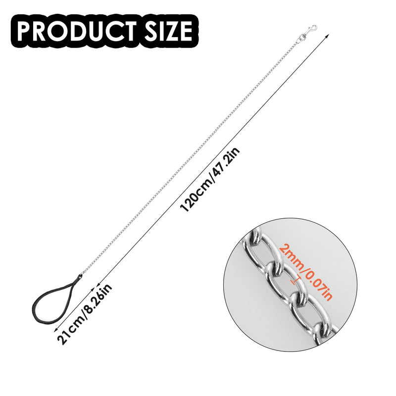 Giantree Metal Dog Leash, Heavy Duty Anti-Bite Dog Leash with Soft Nylon Padded Handle Chew Proof Dog Chain Leash for Small Medium Large Dogs - PawsPlanet Australia