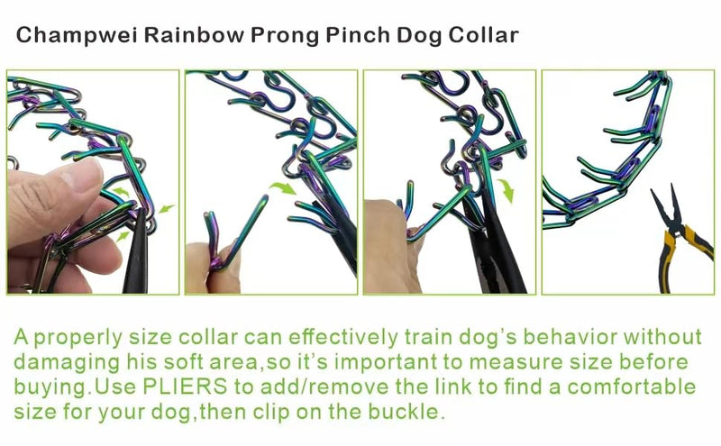 No Pull Dog Collar Dog Training Collar for Small Medium Large Dogs (Rainbow Color, M) Rainbow Color - PawsPlanet Australia