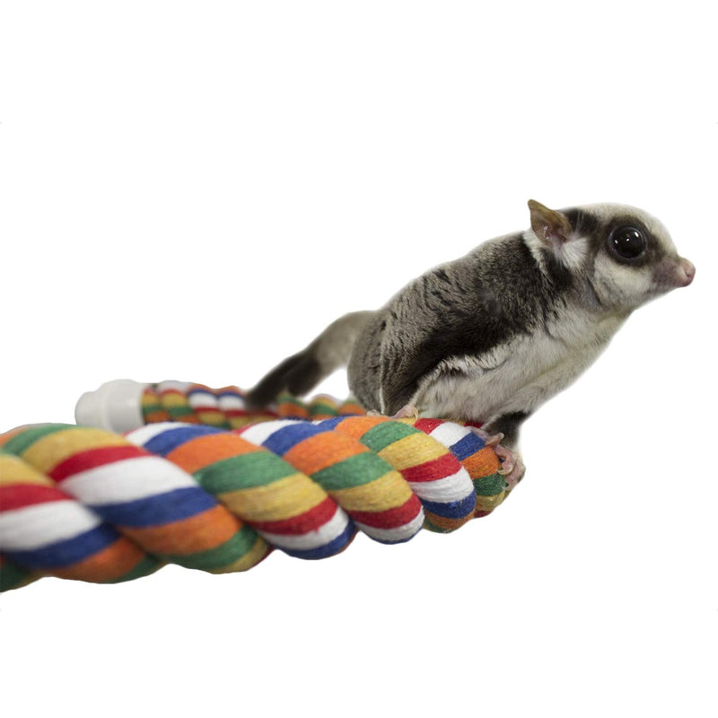 34 Inch Flex Rope (Large) - Bendable Fun Climbing Perch Cage Accessory Toy - Sugar Gliders, Squirrels, Degus, Marmosets, Monkeys, Parrots, Birds, Rats & Other Small Animals Large - PawsPlanet Australia