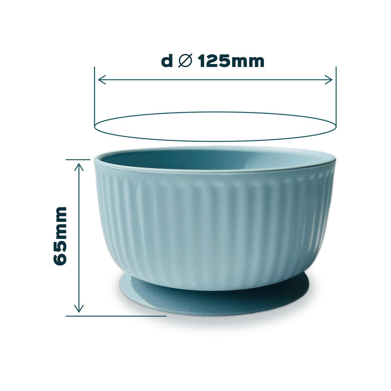 Cat Bowls with Suction Cup 400ml with Silicone Lid — Elevated Silicone Pet Dish with Non-Slip Bottom for Dry Food, Wet Food and Water — Silicone Water Bowl for Small Dog, Rabbit, Kittens (Grafit) Grafit Bowl with Lid - PawsPlanet Australia