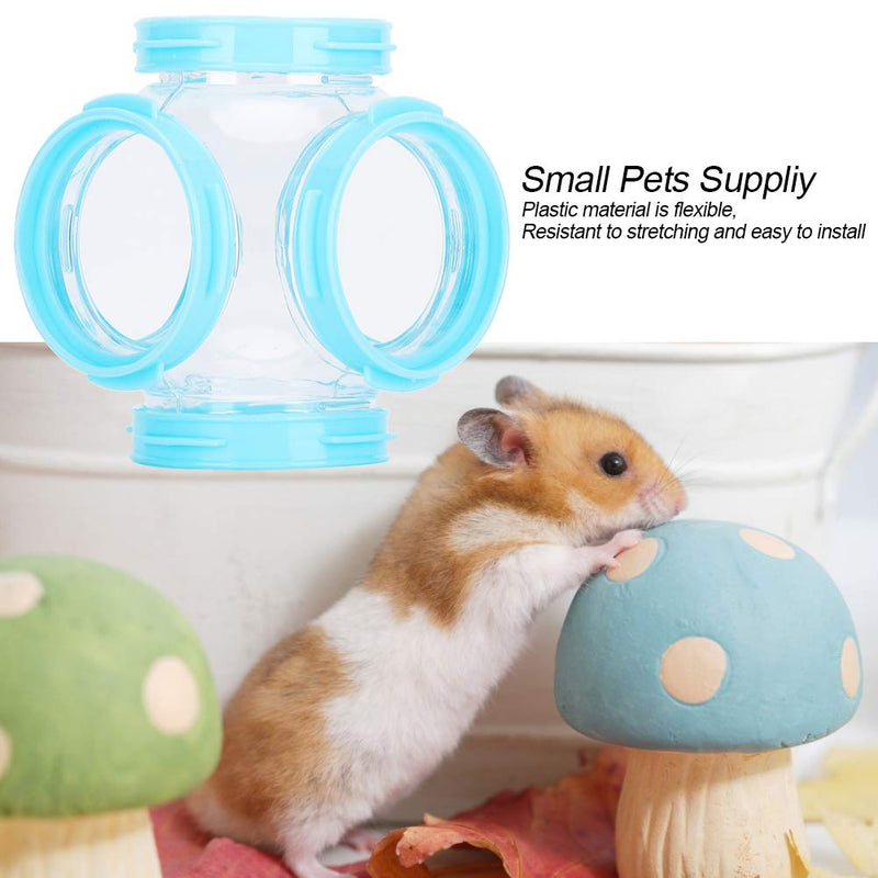 2Pcs Pet Tube Tunnel Toy Critter Trail Fun Nels Tube Hamster External DIY Pipeline Tunnel Fittings Cage Accessories Blue - PawsPlanet Australia