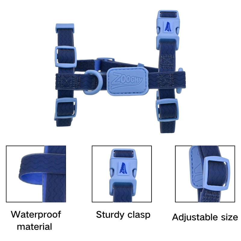 Waterproof No Pull Dog Harness, Adjustable Easy Walk Vest for Small, Medium and Large Dogs, Heavy Duty Secure Fit Pet Walking Harness for Training and Outdoor Adventures, Dark Blue, L Dark Blue on Blue - PawsPlanet Australia