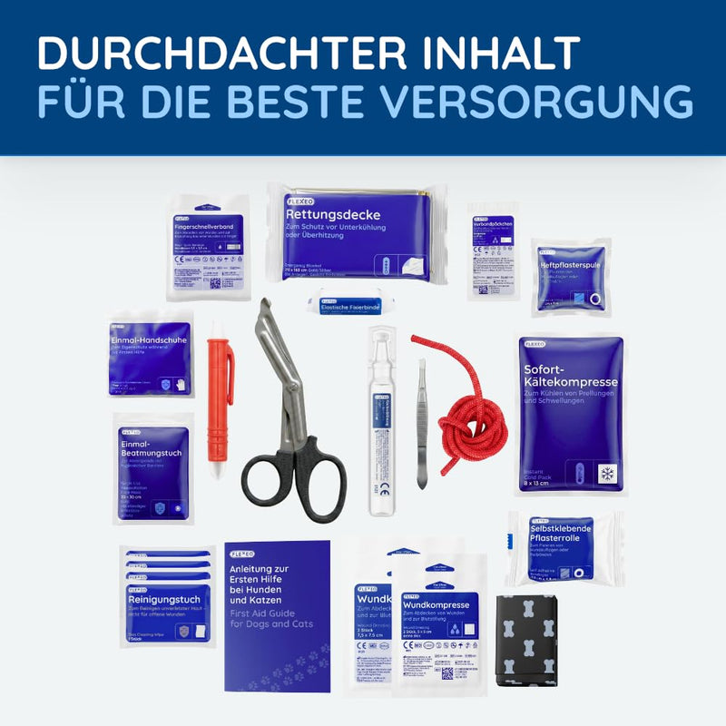 Dog and Cat First Aid Kit 24 Pieces with Emergency First Aid Guide, Travel Pharmacy Dog, Dog and Cat Health Products First Aid Kit for Dogs and Cats