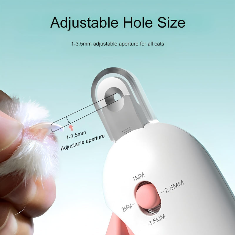 Adjustable Cat Nail Clipper to Avoid Excessive Cutting, Cat Nail Trimmer with Nail File, Pet Nail Clippers for Kitten Bunny Guinea Pig Rabbit Ferret (Pink) - PawsPlanet Australia