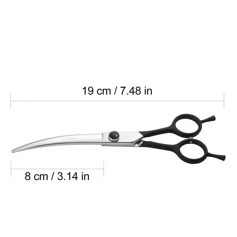 Curved Dog Grooming Scissors Professional Dog Grooming Scissor Pet Grooming Scissors Two-Way Curved Scissors for Dogs, Cats 7 Inch (7-Inch Curved-01) 7-Inch Curved-01