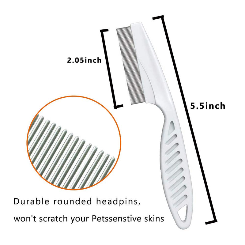 Pet Comb for Dogs & Cats,Small Dog & Cat Grooming Comb 2 Combs,Pet Stainless Steel Teeth Cats Comb for Removing Matted Fur, Knots & Tangles,Shedding Comb,Blue - PawsPlanet Australia