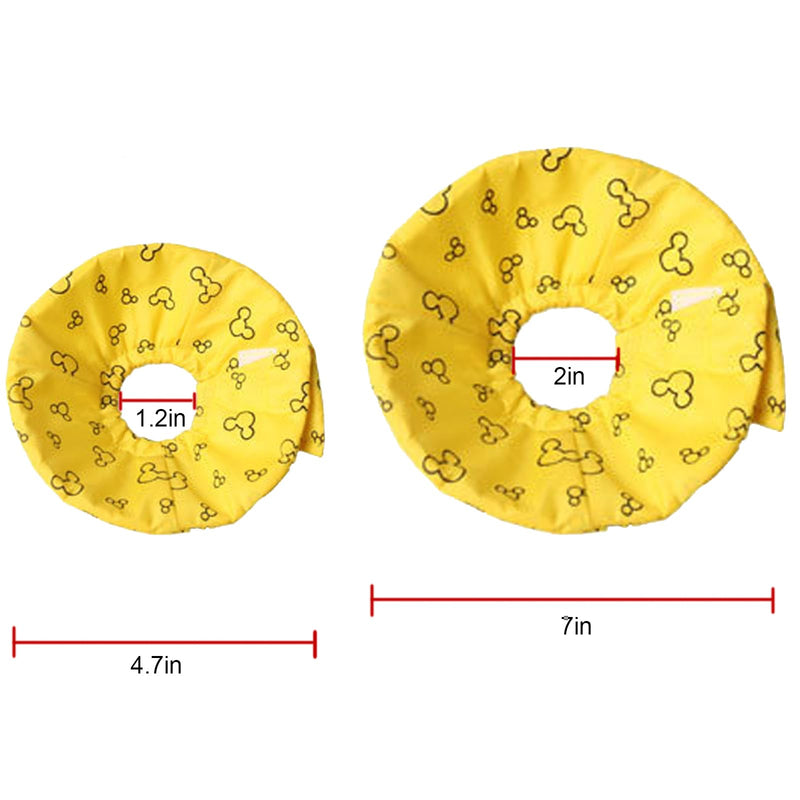 Hamster Recovery Collar Protection Cone After Surgery, Small Animals Adjustable Protection Collar for Rat Bird Rabbit Guinea Pig, Anti-Lick Anti-bite Pet Elizabeth Collar (Bright Yellow, L) Bright Yellow - PawsPlanet Australia