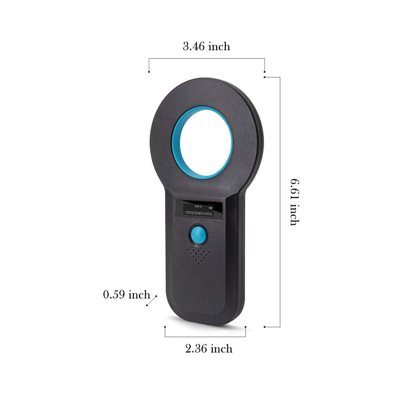 Smoostart Pet Microchip Scanner, Read ISO11784/85/FDX-B/EMID Format Microchip, Data Storage Microchip Reader for Animal/Pet/Dog/Cat/Pig (Black) Black - PawsPlanet Australia