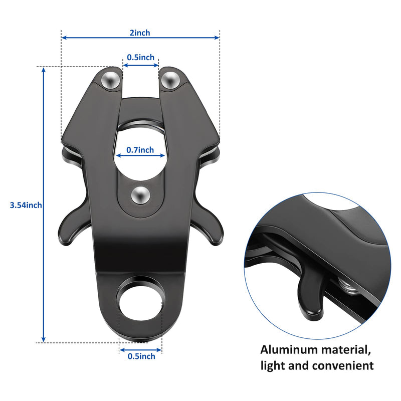 Reginary 2 Pcs Frog Clip Dog Leash Clip for Linking Quick Release Black Pet Collar Clasp Frog Cable Dog Leash Buckle Chain Replacement Clasp - PawsPlanet Australia
