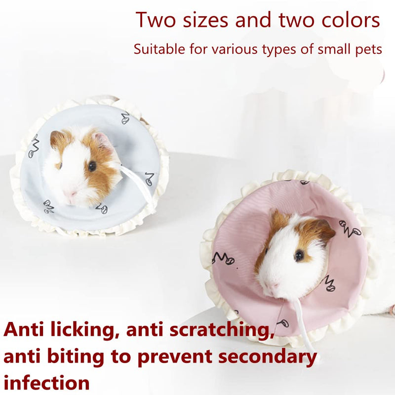 Adjustable Guinea Pig Cone Pet Recovery Collar,Soft Pet Recovery Collar for Rabbits/Chinchilla/Kittens After Surgery Wound Healing,Elizabeth Neck E-Collar for Small Animals (S) S - PawsPlanet Australia