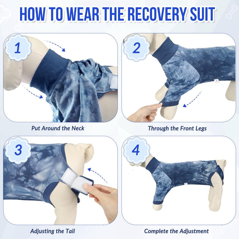 SlowTon Recovery Suit for Dogs - Female Male Dog Bodysuit for Castrations, Anti Licking Dog Suit E-Collar Alternative After Surgery, Anti-Hair Loss Suit for Small, Medium and Large Dogs