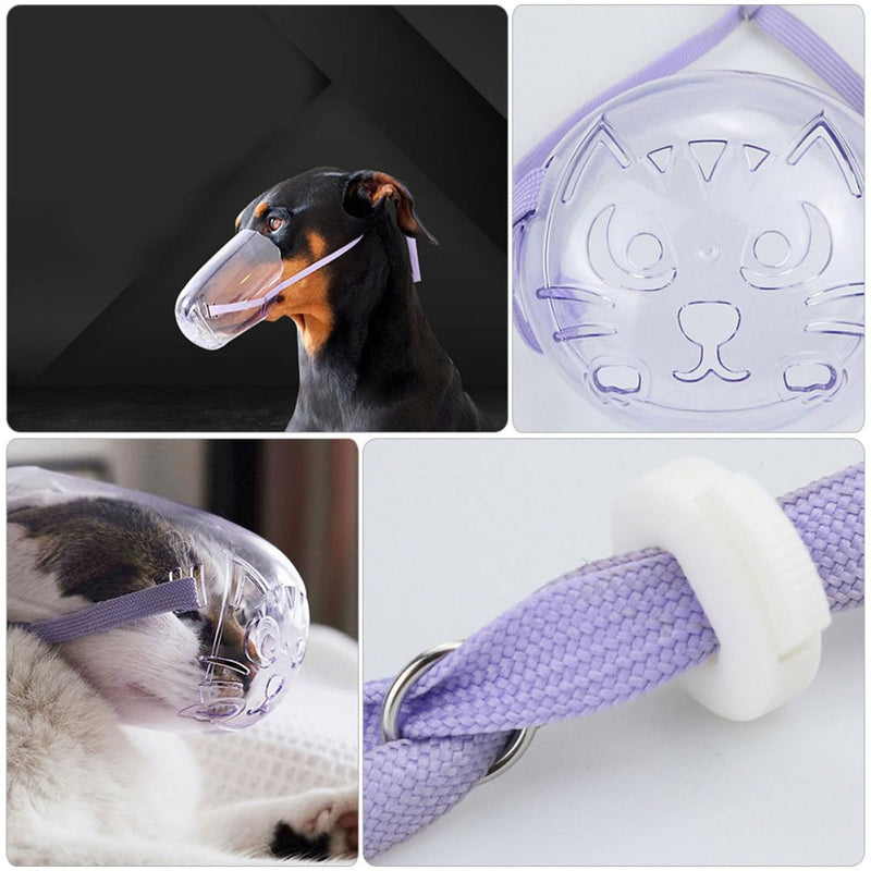 GALPADA cat muzzle made of PP. Bite-resistant protection and anti-barking function. Breathable cat mask for bathing and grooming. Prevents yowling and meowing. Reliable.