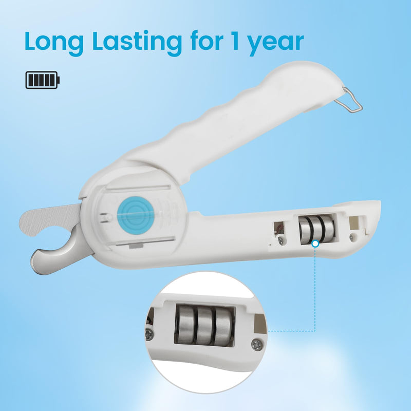 Cat Dog Pet Nail Clippers with Light, Llluminates Cat Dog Nails or Bloodline,Safety Pet Nail Clipper for Dogs, Cats, Rabbits Sharp No Nail Splitting - PawsPlanet Australia