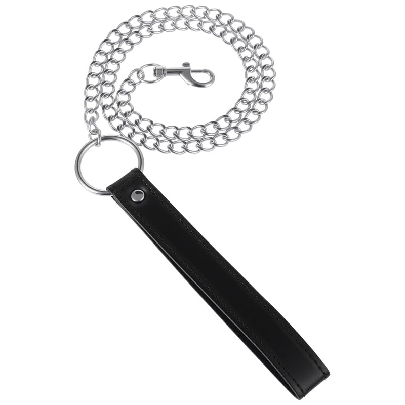 Heavy Duty Metal Dog Leash, Chew Proof Pet Leash with Soft Handle Stainless Steel Cuban Link Chain for Large & Medium Size Pets Walking Training and Traveling (4 FTx3 mm (0-80 lbs)) - PawsPlanet Australia