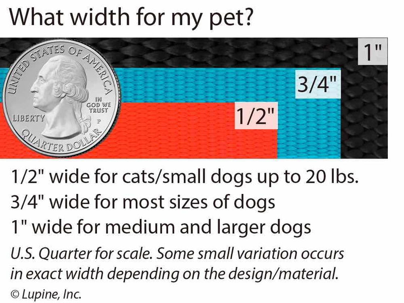 LupinePet Waterproof Splash Adjustable Dog Harness, Jet Black, 3/4-inch Wide, Girth adjusts 20-32", Made with BioThane Large: Girth Adjusts from 20 to 32 in, 3/4-in Wide - PawsPlanet Australia