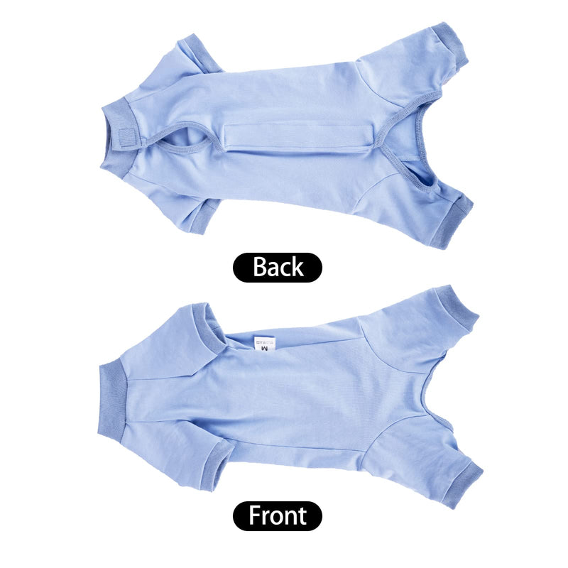 Cat Recovery Suit After Surgery, Pet Recovery Wear for Abdominal Wounds Cat Onesie Cone E-Collar Alternative,Blue M Blue
