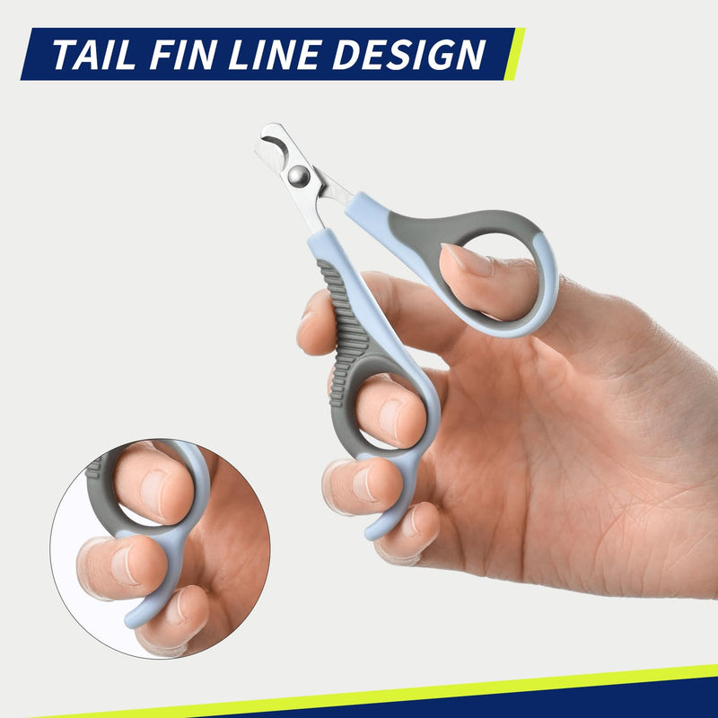 WePet Pet Nail Clippers U07.2, Professional Claw Trimmer, Scissor for Cats, Puppies, Kittens, Hamsters, Rabbits and Small Animals, Sharp, Safe, Small, Grey/Blue #03 Grey/Blue - PawsPlanet Australia
