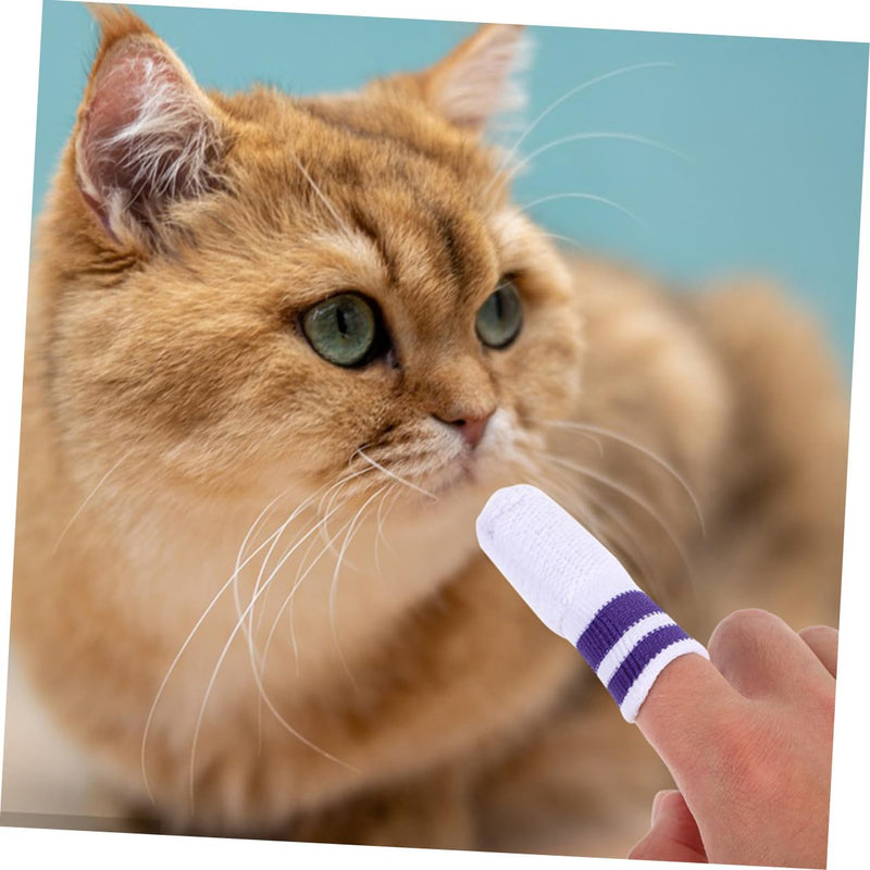 VICASKY 3pcs Dog Finger Toothbrush Soft for Teeth Cleaning Small Dogs Cats Cleaning Brushes Nylon Pet Care