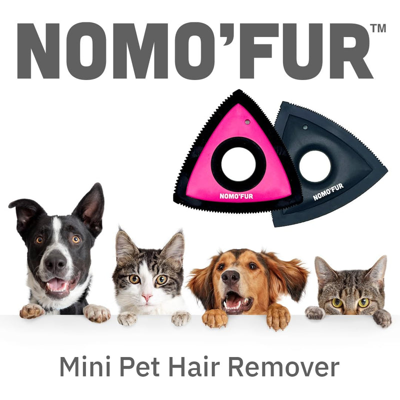 NOMO'FUR Mini Pet Hair Remover, Car Detailing Supplies, Carpet Dog Hair Remover for Car Interior, Auto Detailing, Pet Hair Removal for Dogs and Cats for Couch, Furniture, Carpet (Pink) Pink - PawsPlanet Australia