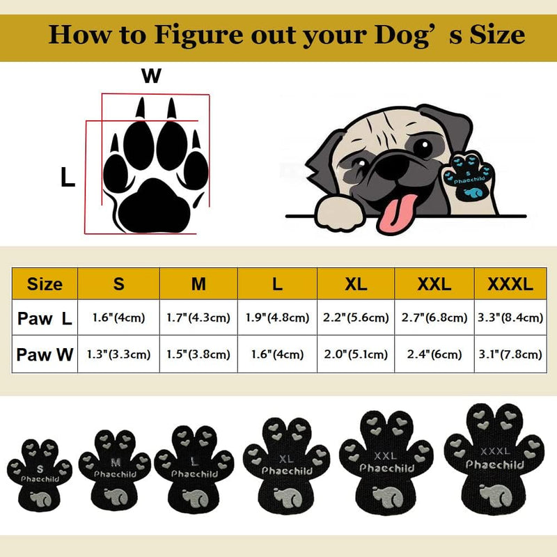 Dog Paw Protector Non-Slip Gripper Traction Pads,Walk Assistant for Senior Dogs,Foot Stickers for Hardwood Floors,Dog Shoes Booties Socks Replacement,6 Sets (24 pcs) L Black Black-24 Pads L-1.9*1.6 inch (L*W) - PawsPlanet Australia