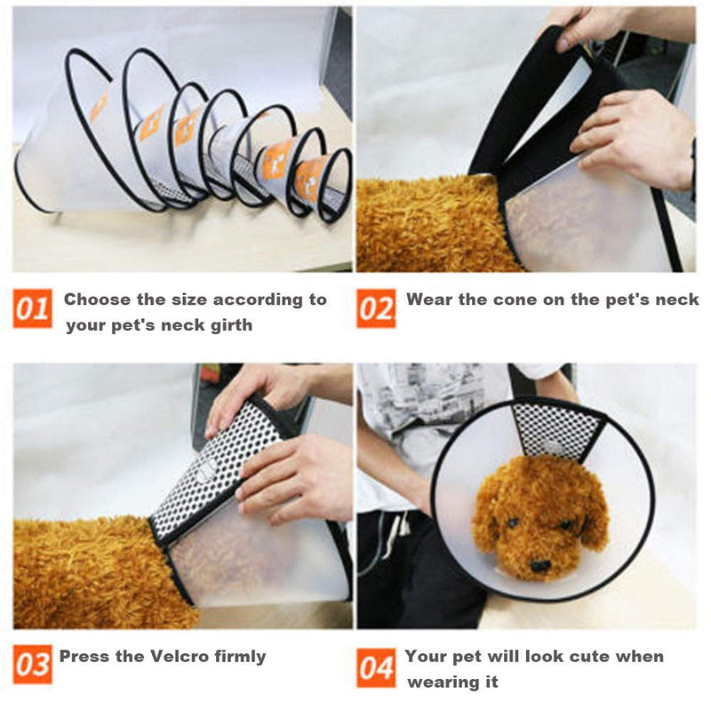 Cat Cone Collar, Pet Cone Dog Recovery Cone for Small Dog Cone After Surgery Anti-Bite Lick Wound Medical, Protective Cat Head Cone Dog Cone Collar Cat E Collar for Cats Puppy(5# Medium) - PawsPlanet Australia
