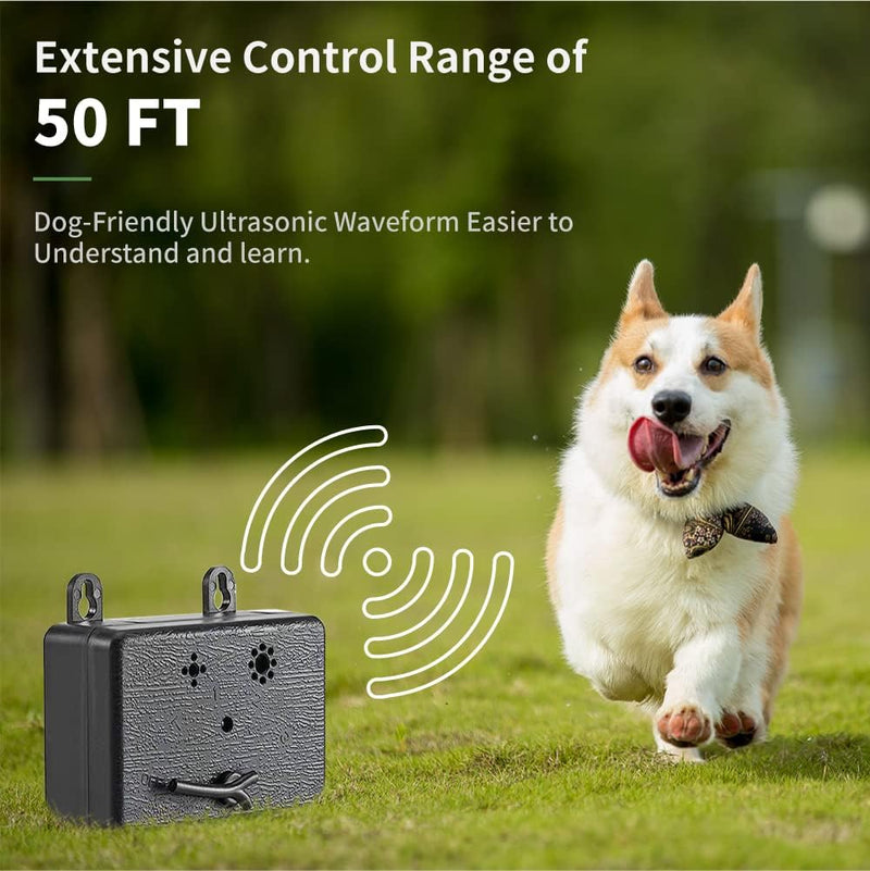 Anti Barking Device, Dog Barking Control Devices,Ultrasonic Dog Bark Deterrent, Mini Sonic Repellent 50 FT Control Range Safe for Dogs Portable Indoor & Outdoor Black