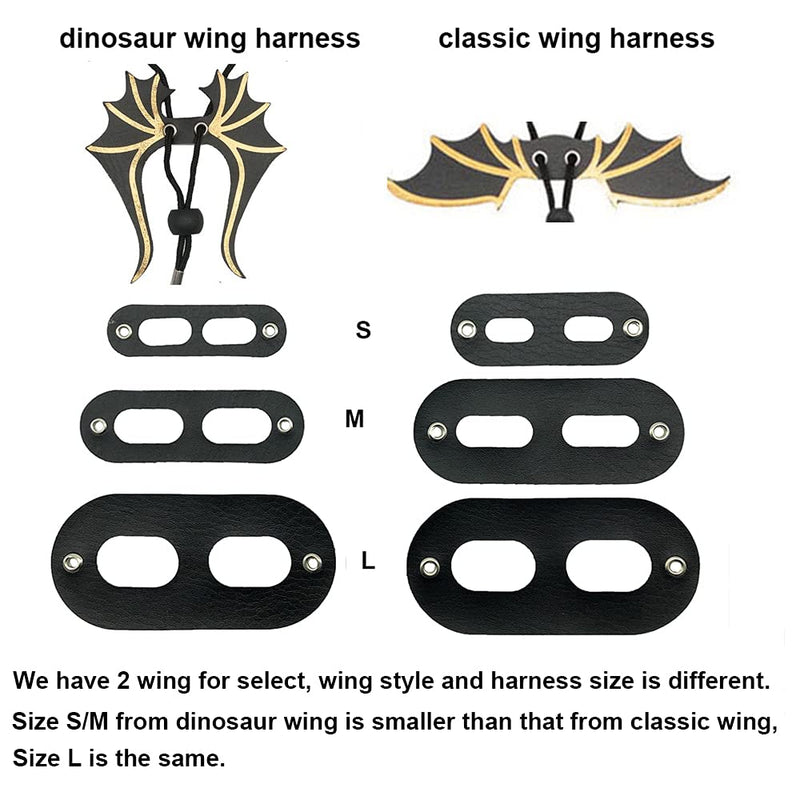 ADOGGYGO Bearded Dragon Leash Harness, 3 Size Pack Black Leather Wing Lizard Harness with Removable Lizard Leash for Bearded Dragon Lizard Reptiles (Black) - PawsPlanet Australia