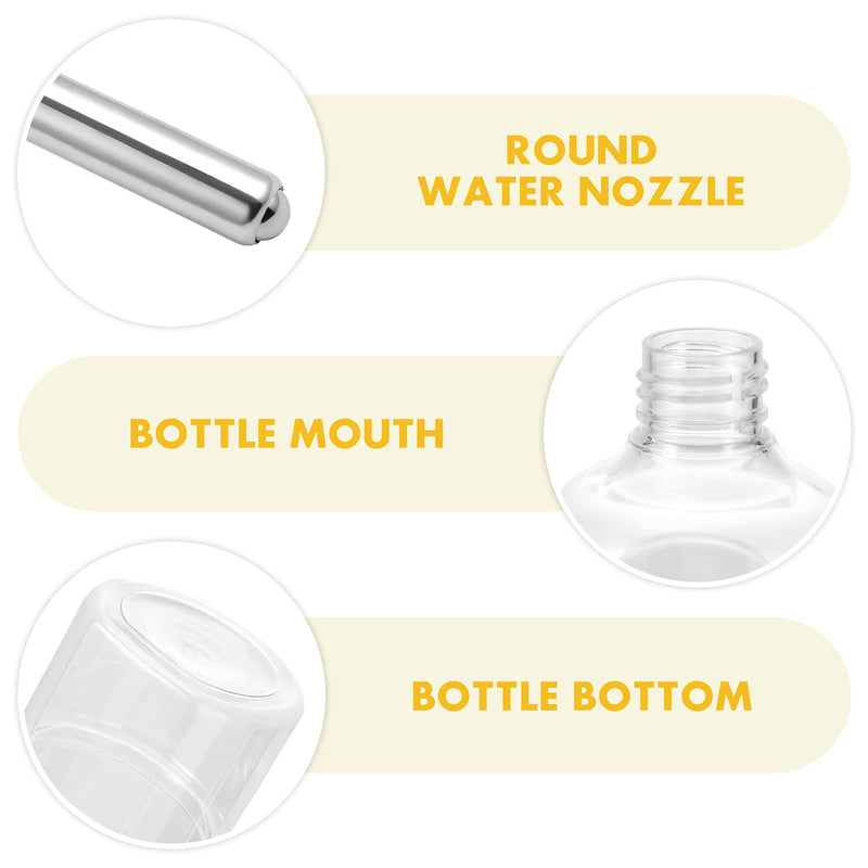 TEHAUX Parrot Water Feeder Pet Hanging Water Feeding Bottle No Drip Dispenser Pet Supplies with Stainless Steel Ball Nipple for Rabbits Guinea Pigs Hamsters Chinchillas 2pcs - PawsPlanet Australia