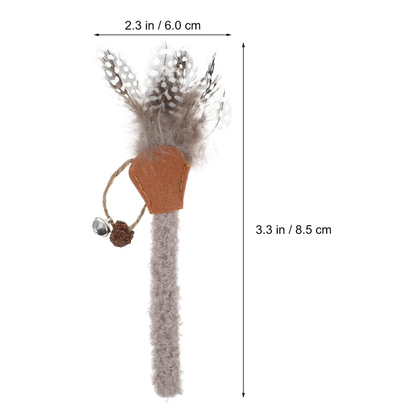 Natural cat chews made of plush and wood, 5 pieces, for mouth cleaning and dental care for small to medium-sized cats