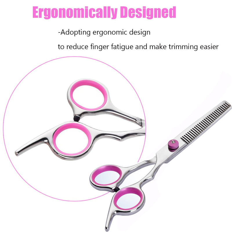 Dog Grooming Scissors,Pet Hair Scissors with Safety Round Tips Heavy Duty Titanium Stainless Steel Professional Dogs Cats Pets Grooming Shears (Teeth clipper) Teeth clipper - PawsPlanet Australia